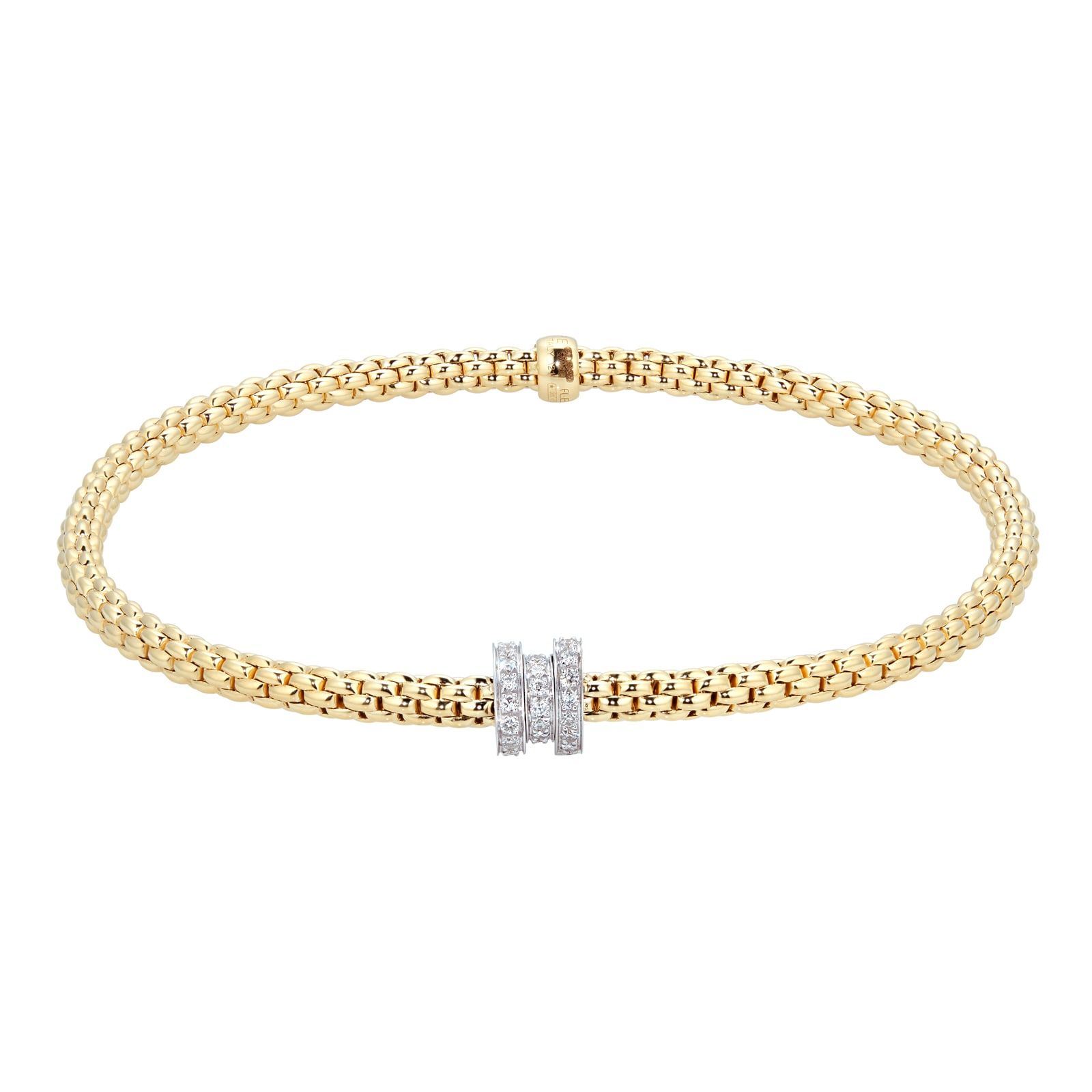 18ct Yellow & White Gold Flex'it Prima 0.31ct Diamond Bracelet