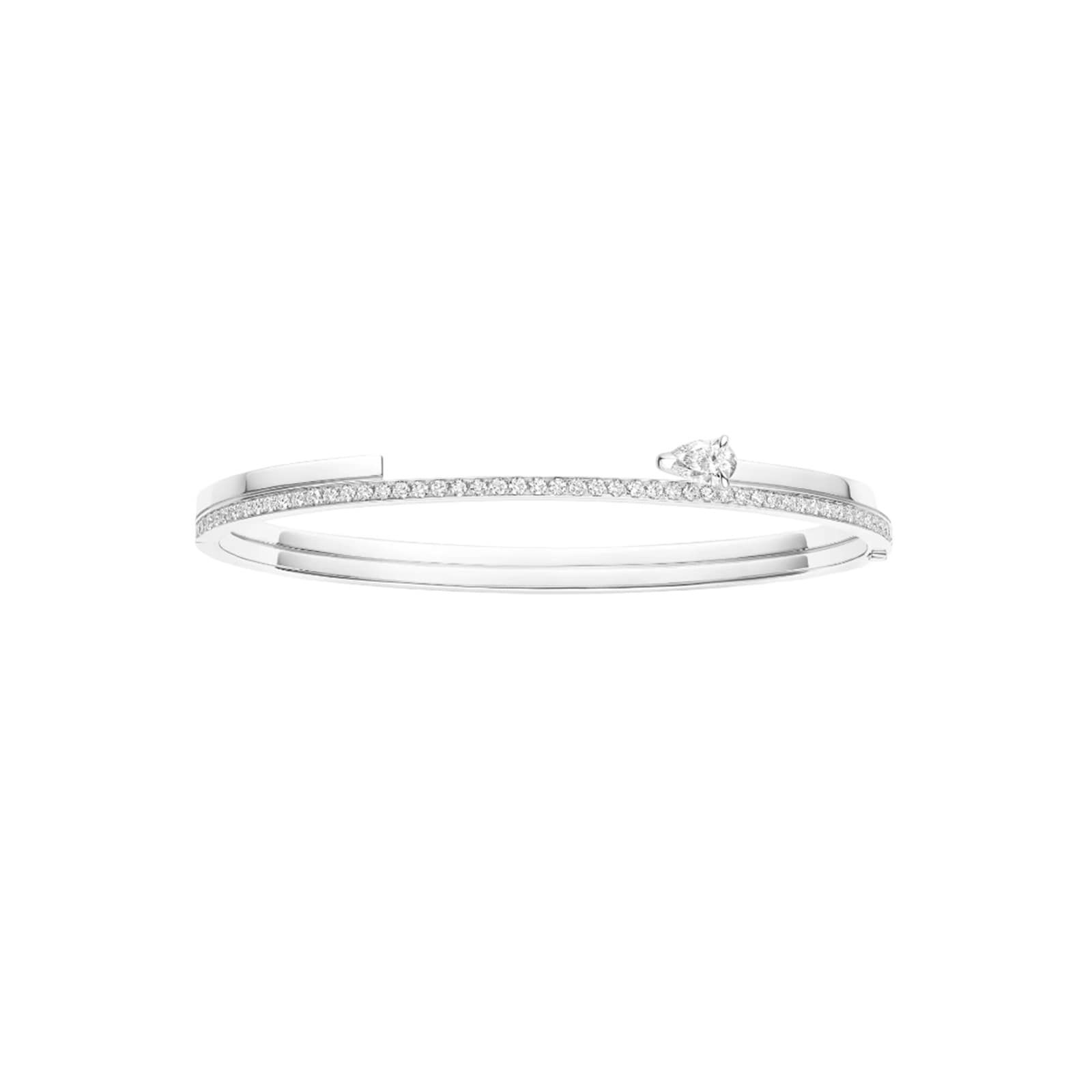 Repossi Serti Sur Vide 18ct White Gold 0.90ct Diamond Bangle