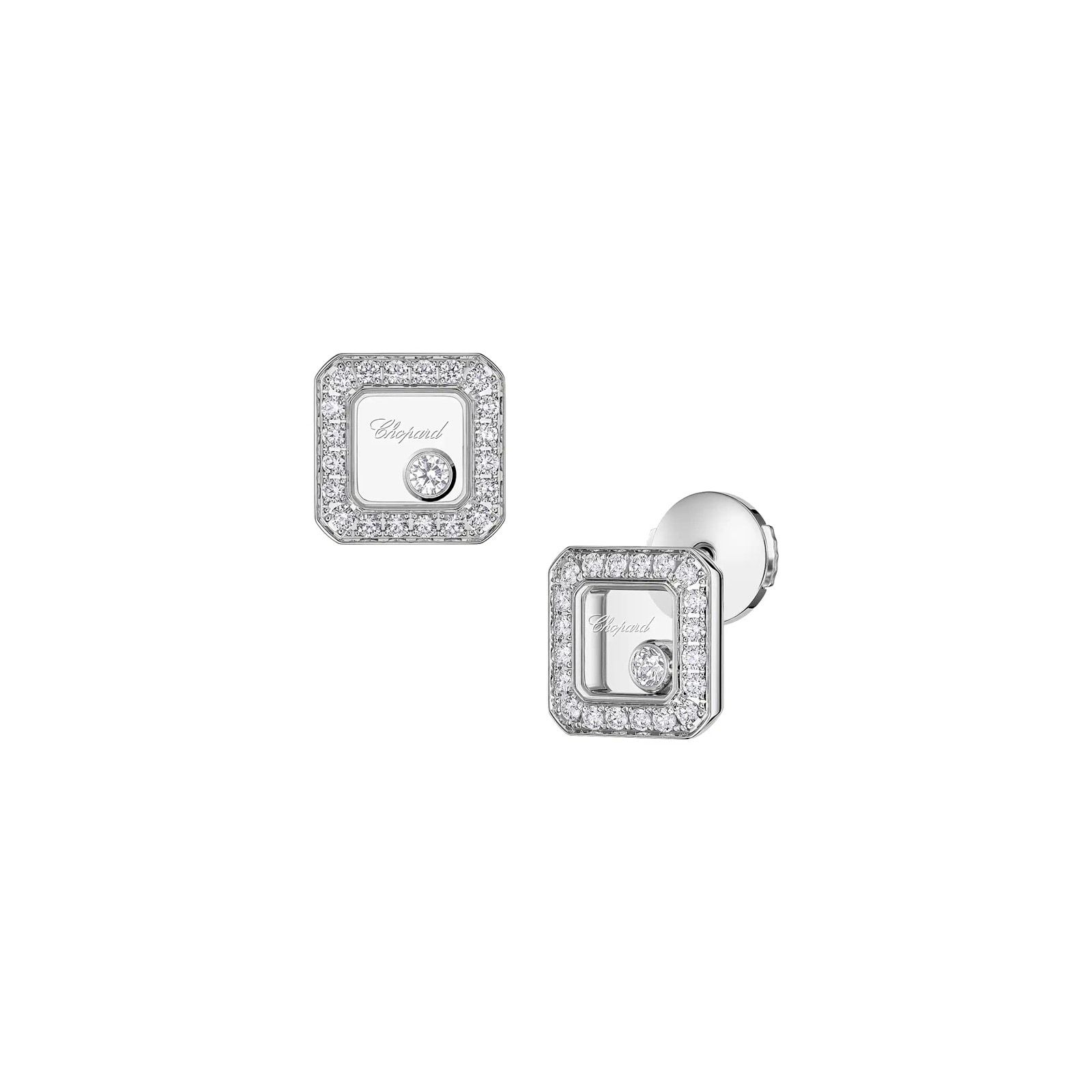 Chopard Happy Diamonds White Gold Stud Earrings