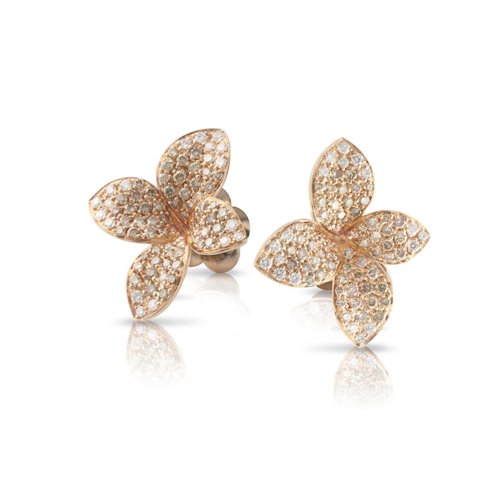 Pasquale Bruni Petit Garden Rose Gold Diamond Earrings