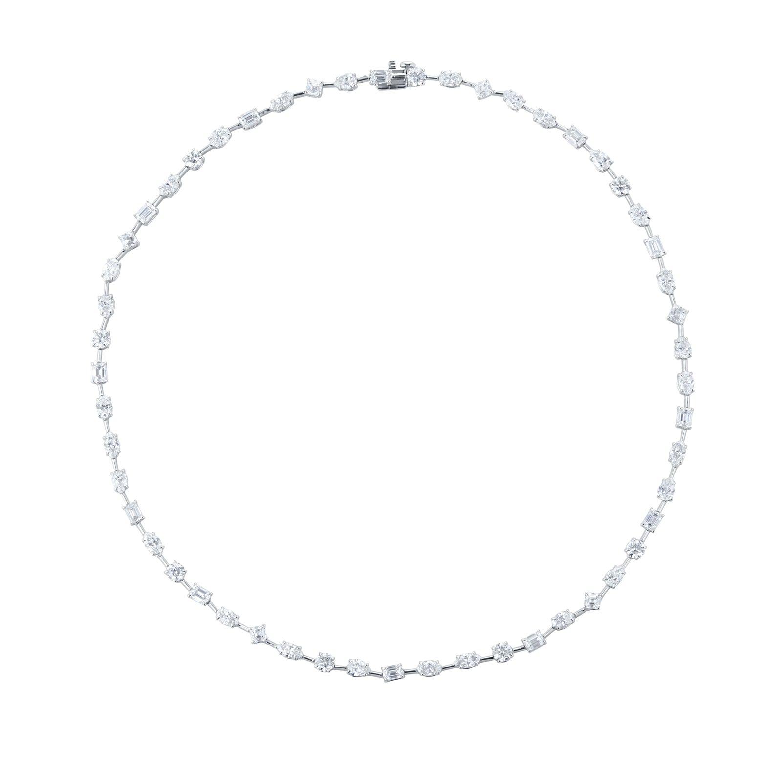 Mappin & Webb 14.03ct Diamond Fancy Bar Necklace