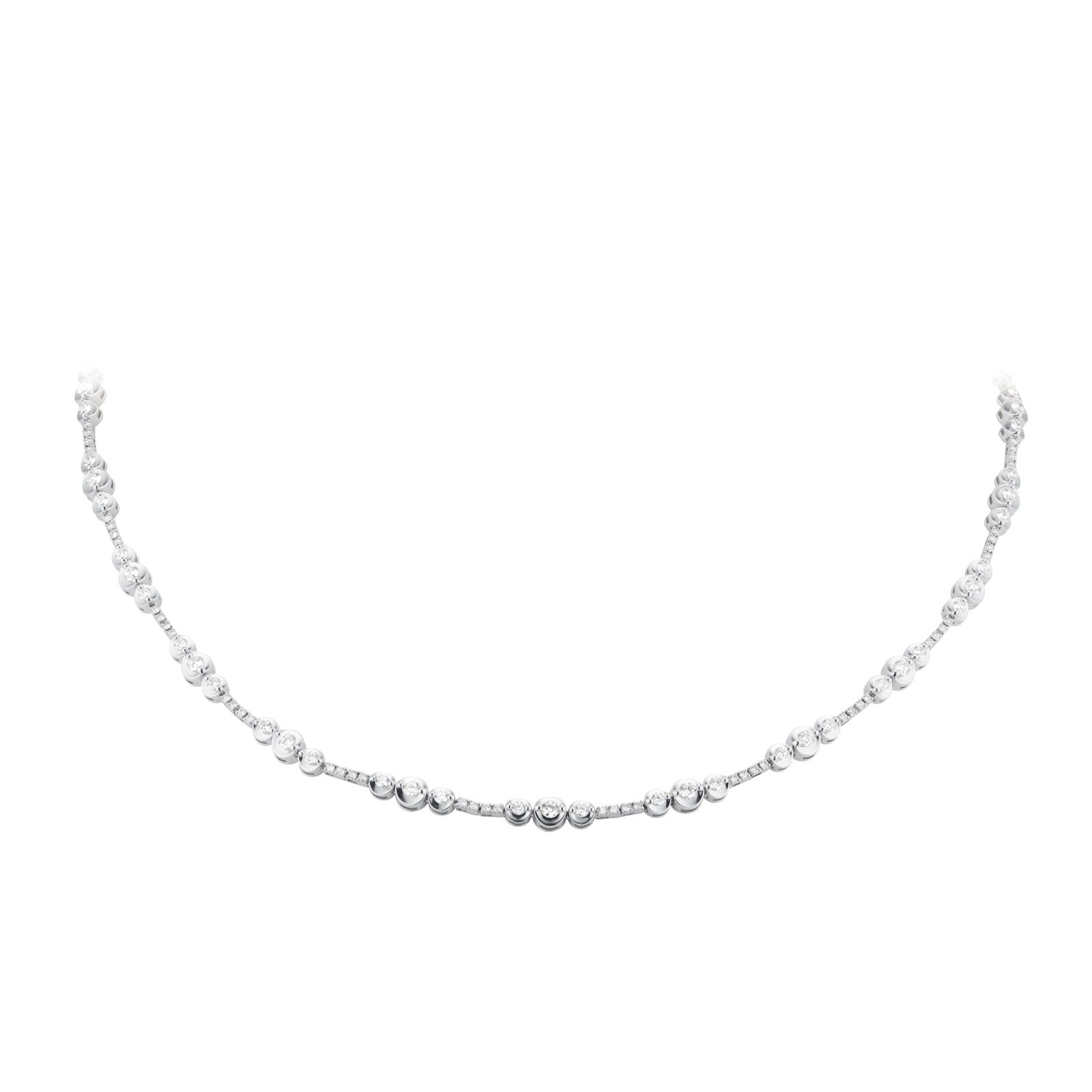 Mappin & Webb 2.00ct Diamond Bezel Necklace