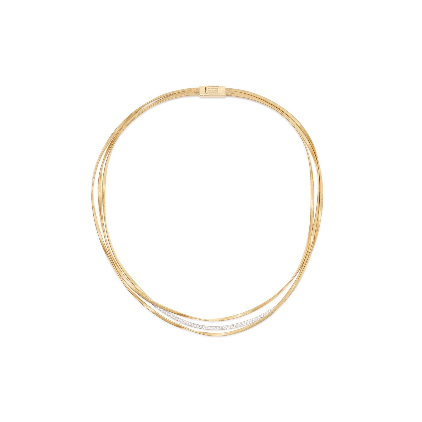 Marco Bicego Marrakech Three Row Diamond Collar Necklace