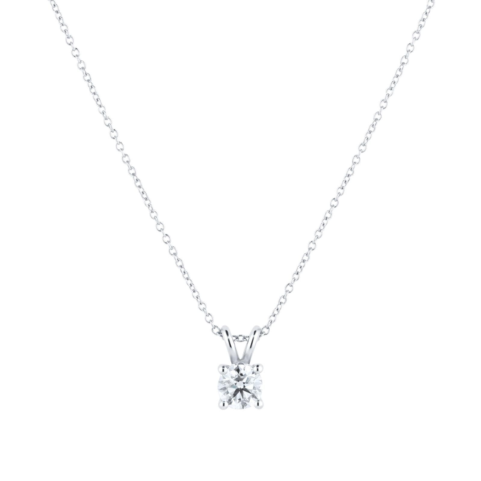 Platinum 1ct Diamond Solitaire Pendant