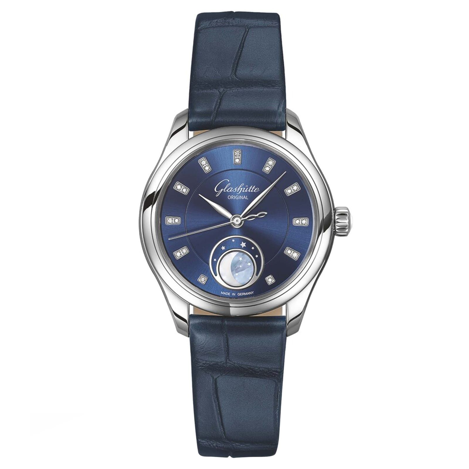Glashütte Original Serenade Luna 32.5mm Blue Dial Watch