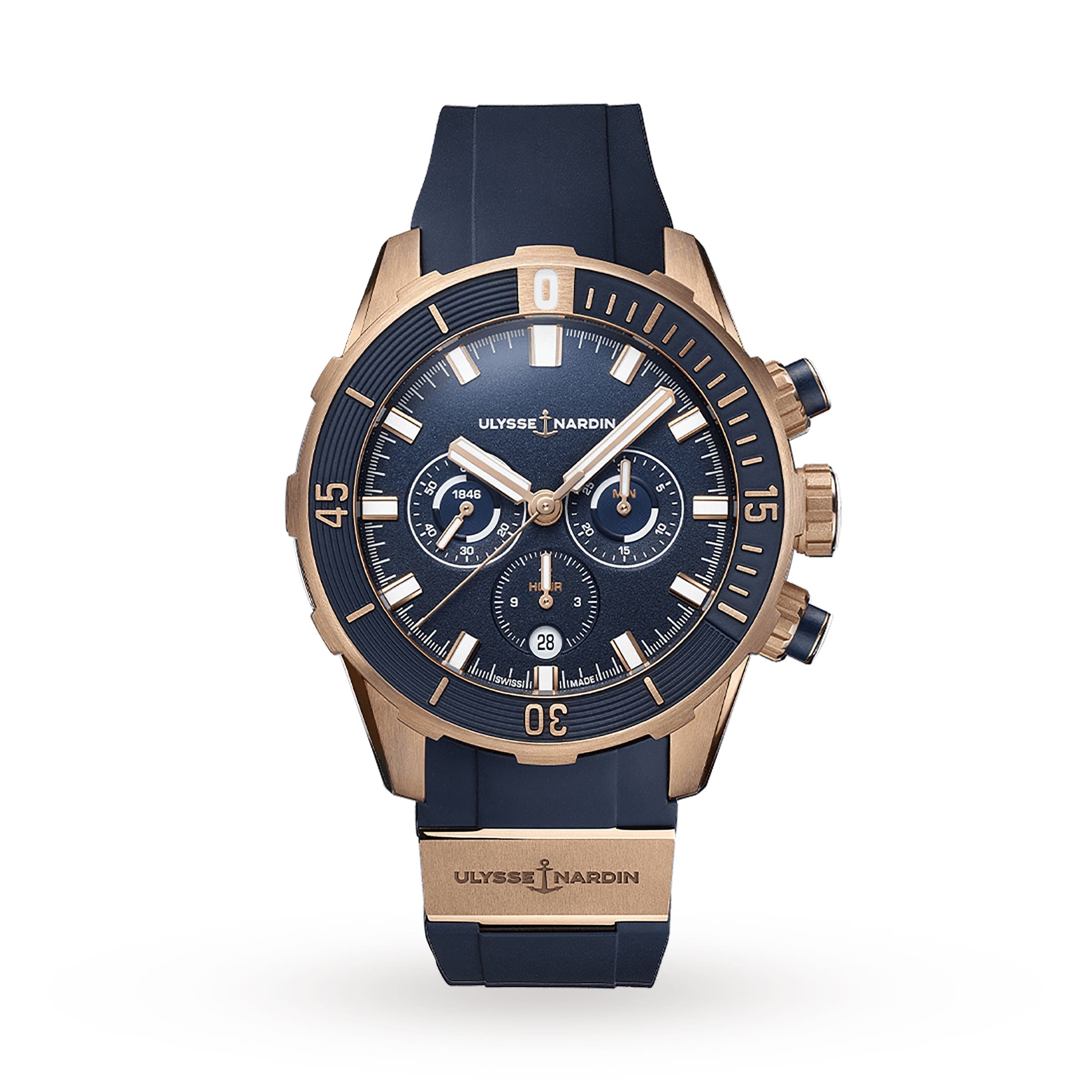 Ulysse Nardin Diver Chronograph 44mm Rose Gold Watch