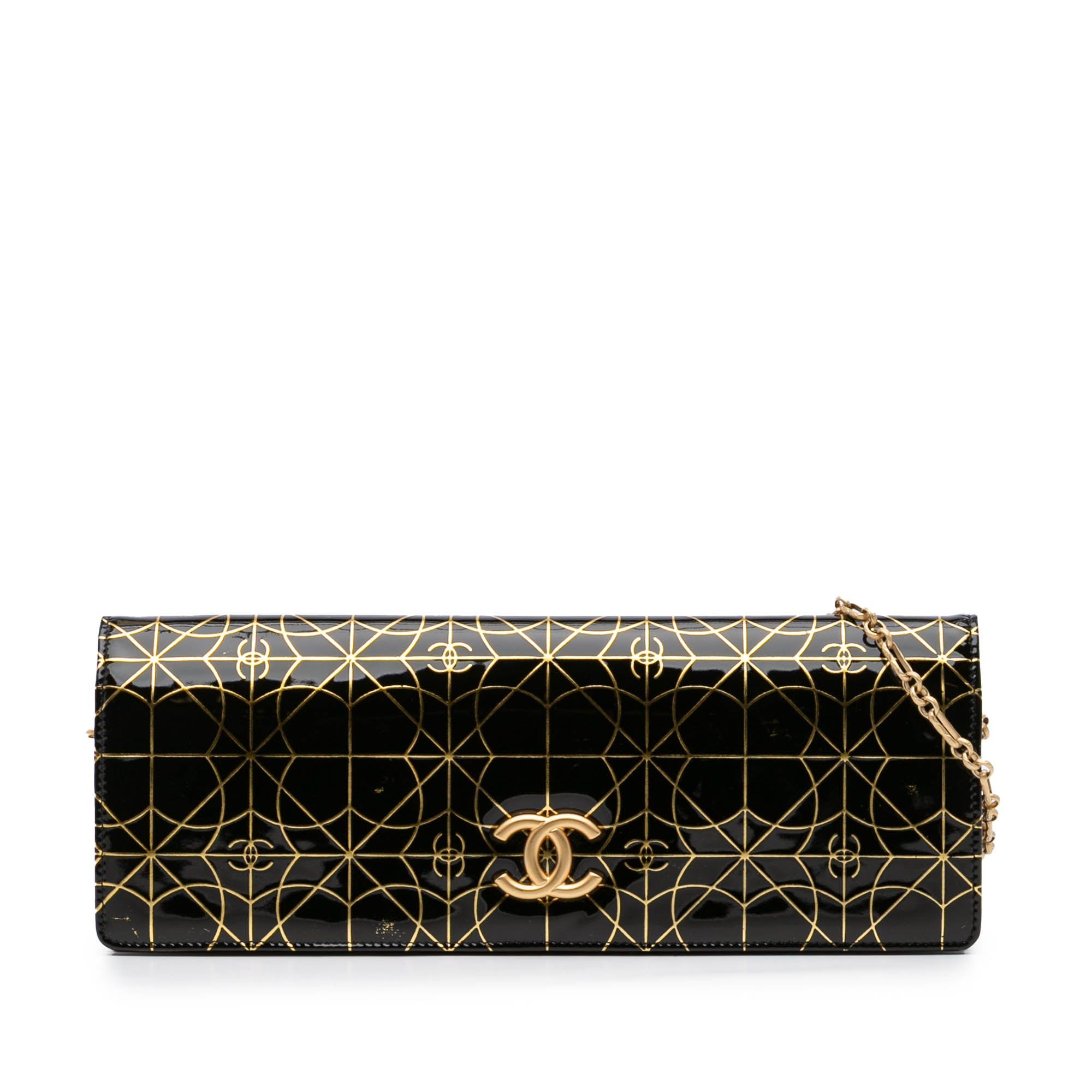 Chanel Paris Moscou Vinyl Moujik Clutch With Chain