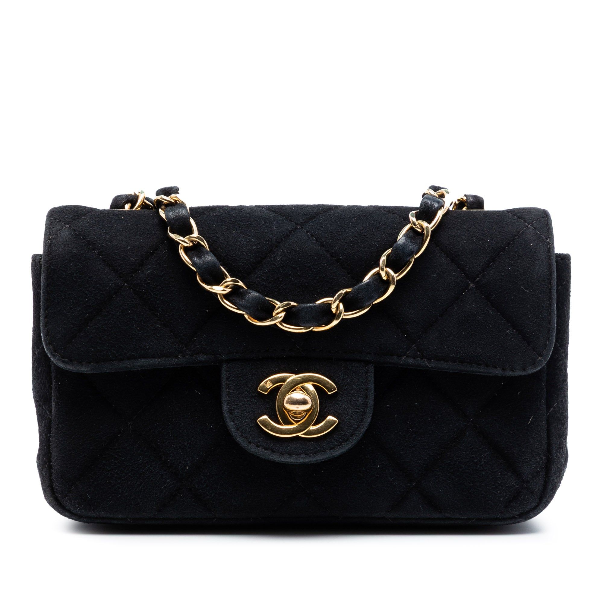 Chanel Extra Mini Rectangular Classic Suede Single Flap