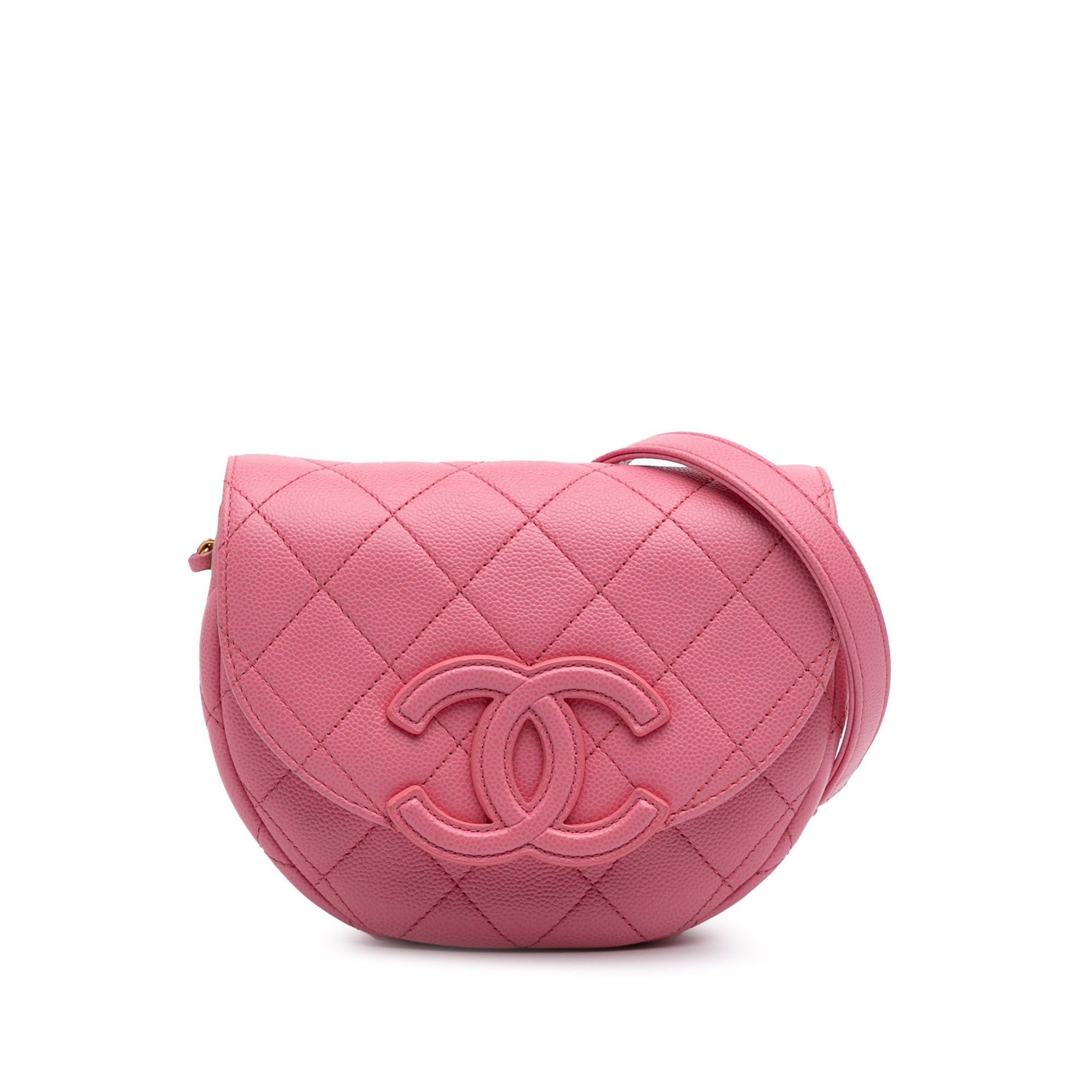 Chanel Mini Cc Quilted Caviar Messenger Flap