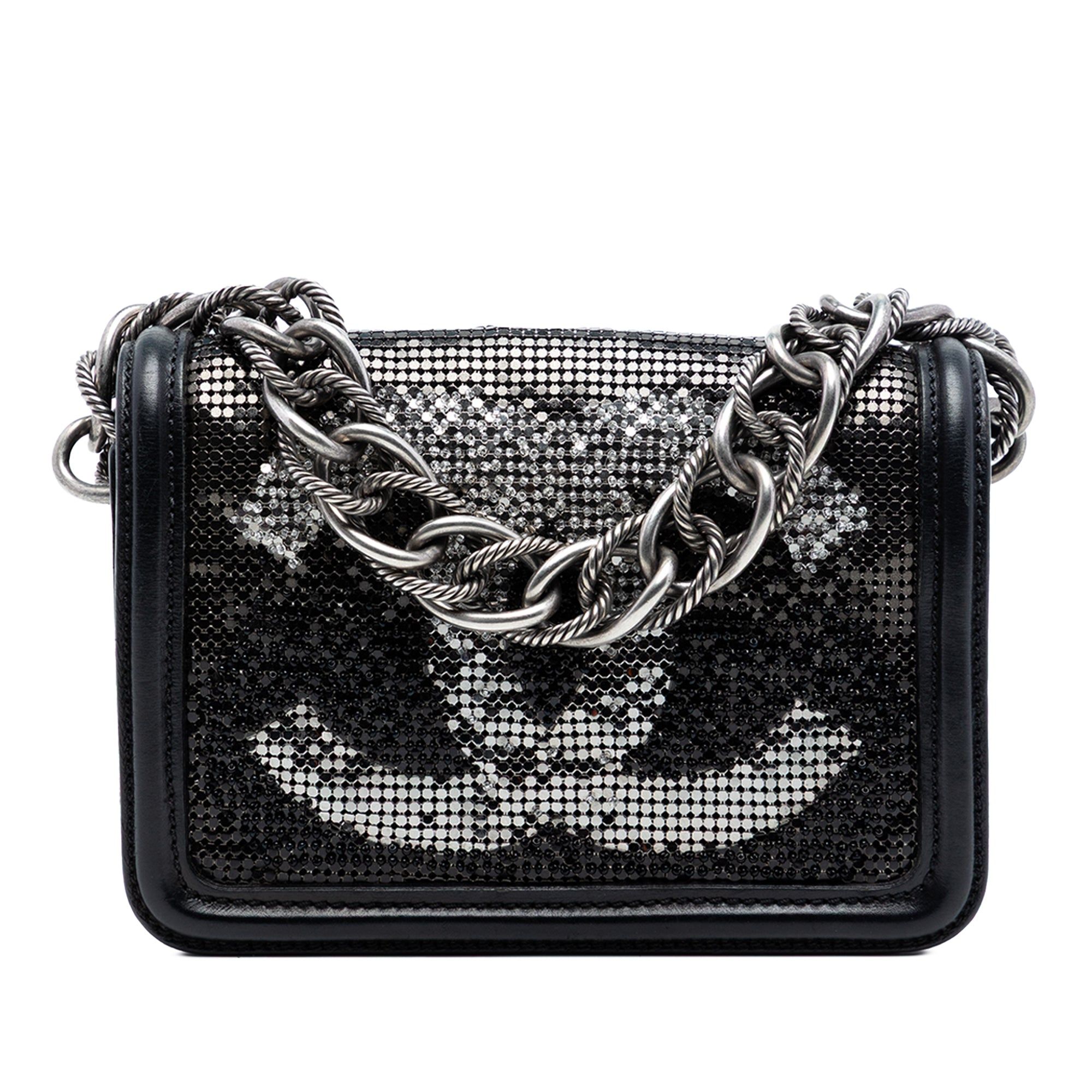 Chanel Small Lambskin Beaded Crystal Flap