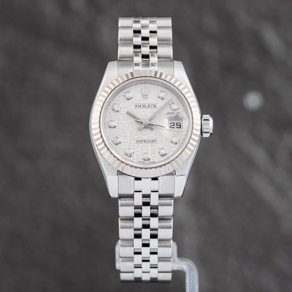 Pre-Owned Rolex Ladies Datejust Jubilee Silver Bracelet Watch