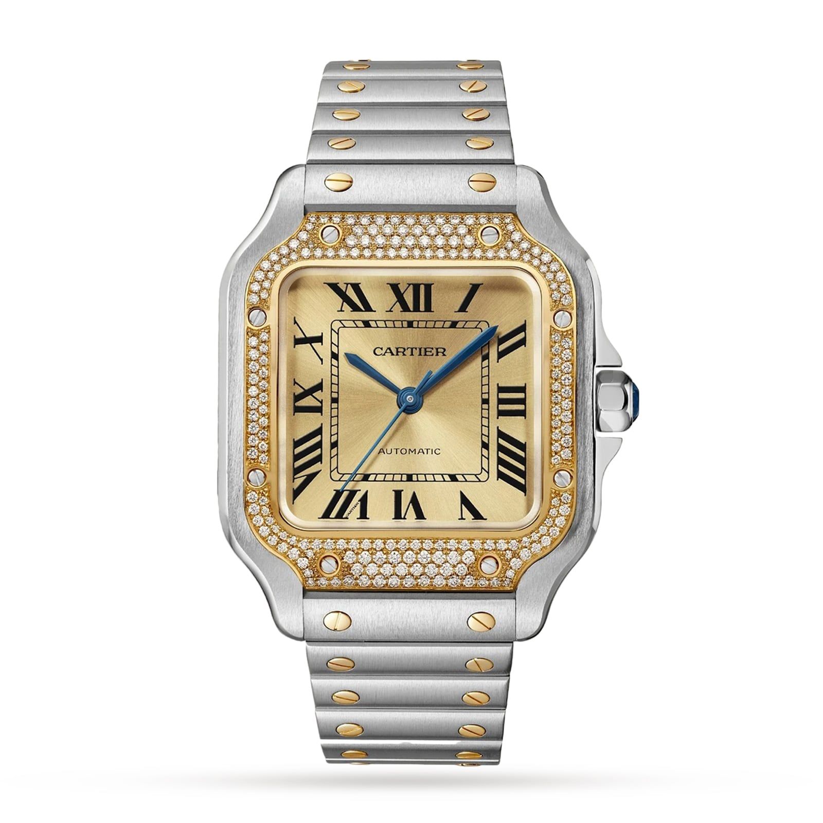 Santos De Cartier Medium Model, Mechanical Movement With Automatic Winding
