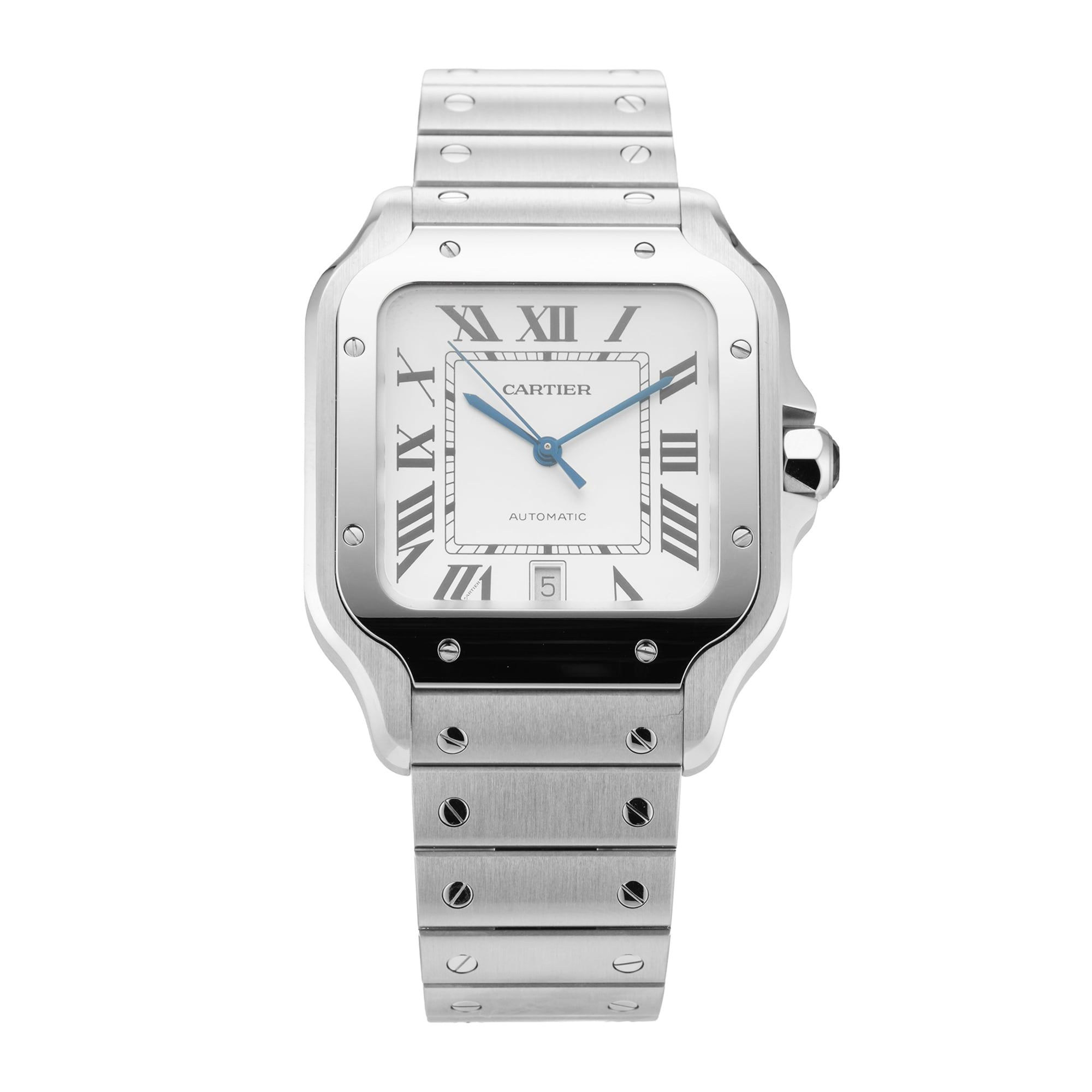 Pre-Owned Santos de 39.8mm Large Model Stainless Steel