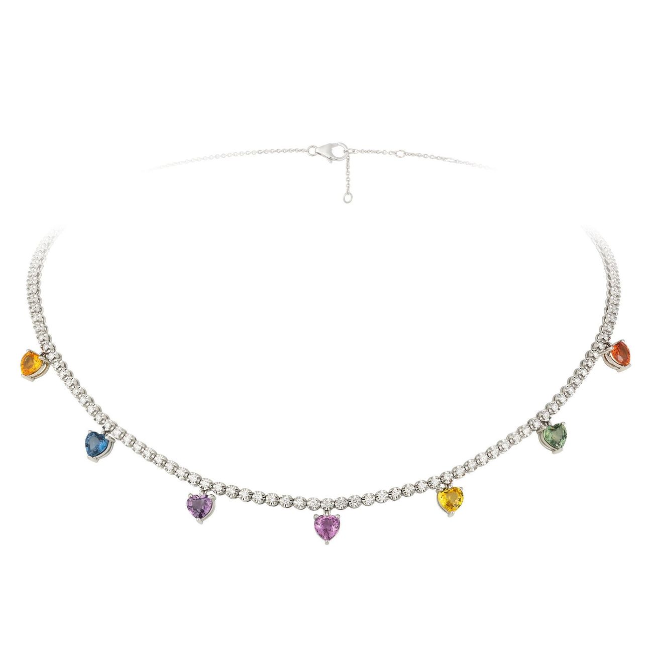 Chic Diamond 18K White Gold Necklace