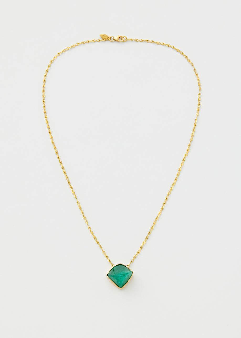 Pippa Small Colombian Pointed Emerald Necklace