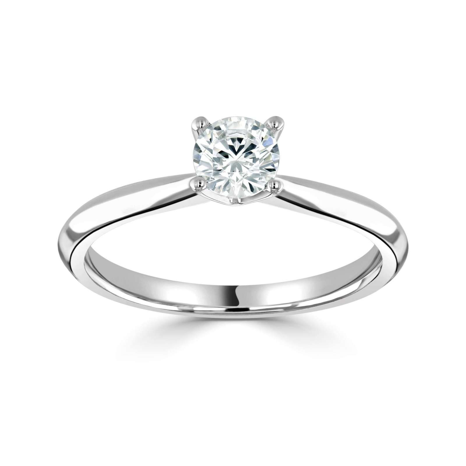 Platinum 0.70ct Round Brilliant Cut Diamond Ring