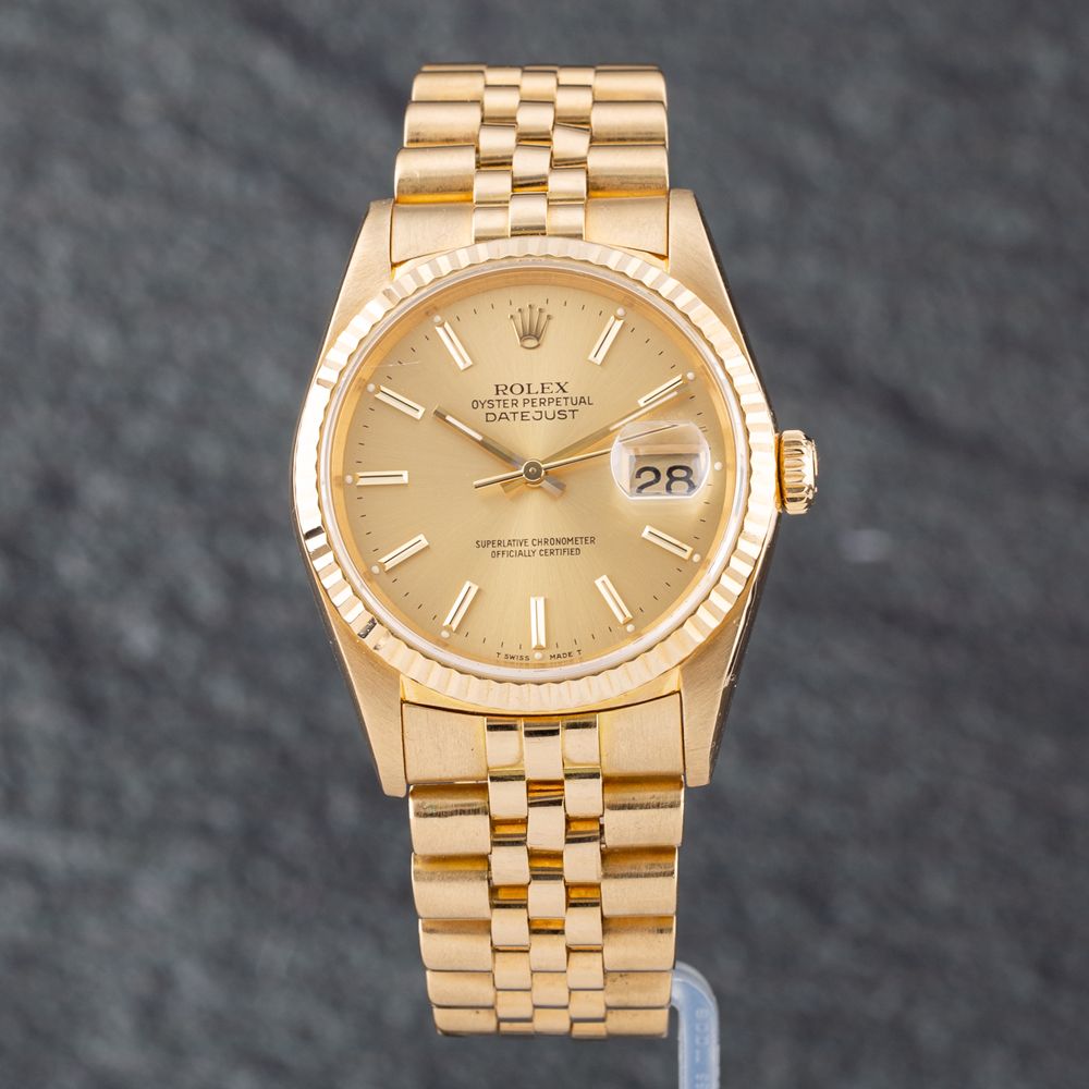 Pre-Owned Rolex Datejust 18ct Gold Bracelet Watch
